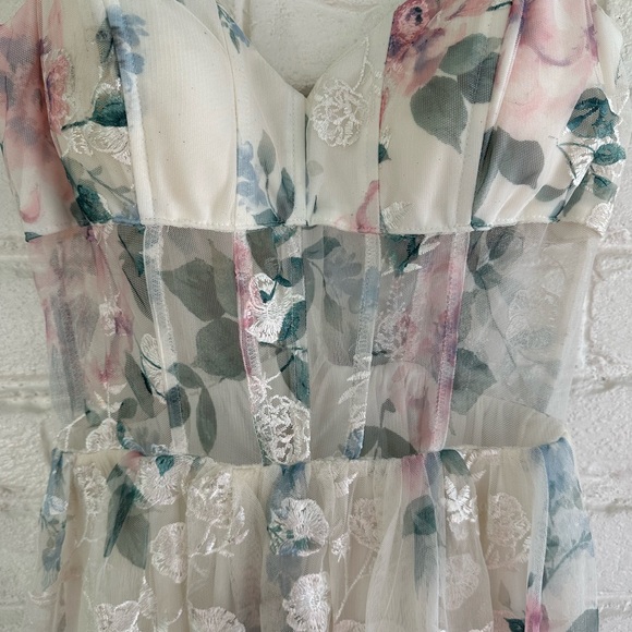 Windsor Floral White and Pink Dress - Picture 10 of 14